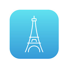 Image showing Eiffel Tower line icon.