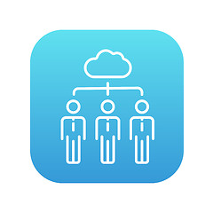 Image showing Cloud computing line icon.