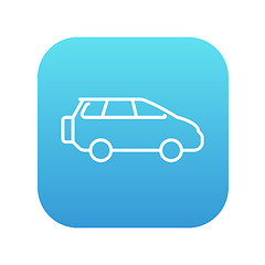 Image showing Minivan line icon.