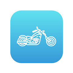 Image showing Motorcycle line icon.