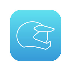 Image showing Motorcycle helmet line icon.