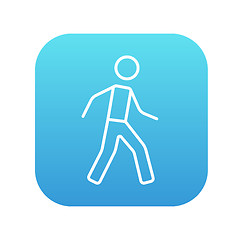 Image showing Pedestrianism line icon.