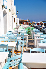 Image showing table in santorini  