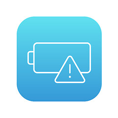 Image showing Empty battery line icon.