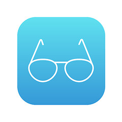 Image showing Eyeglasses line icon.