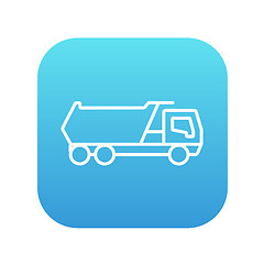 Image showing Dump truck line icon.