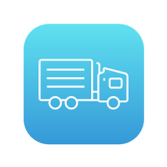 Image showing Delivery truck line icon.