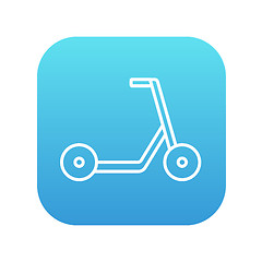 Image showing Kick scooter line icon.