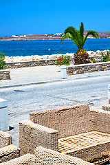 Image showing wicker sofa  in santorini europe greece old  