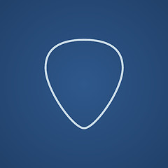 Image showing Guitar pick line icon.