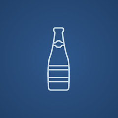 Image showing Glass bottle line icon.