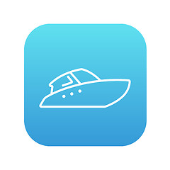 Image showing Speedboat line icon.