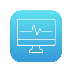 Image showing Heart beat monitor line icon.