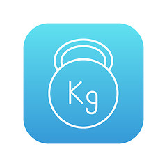 Image showing Kettlebell line icon.