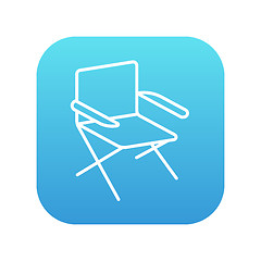 Image showing Folding chair line icon.