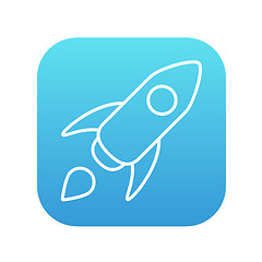 Image showing Rocket line icon.