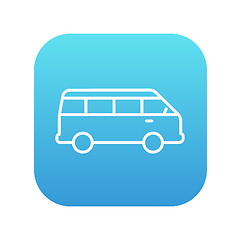 Image showing Minibus line icon.