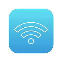 Image showing Wifi sign line icon.