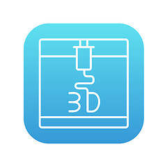 Image showing Tree D printing line icon.