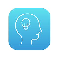 Image showing Human head with idea line icon.