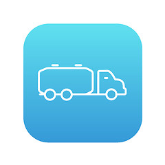 Image showing Truck liquid cargo line icon.