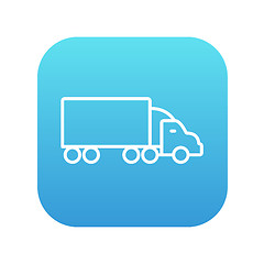 Image showing Delivery truck line icon.