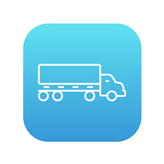 Image showing Delivery truck line icon.