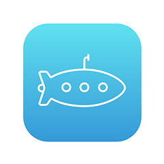 Image showing Submarine line icon.