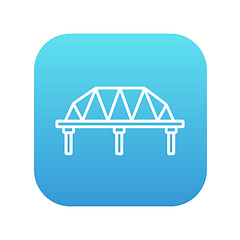 Image showing Rail way bridge line icon.