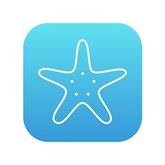 Image showing Starfish line icon.