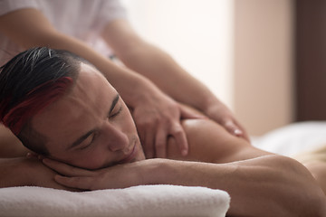 Image showing man have relaxing massage