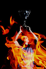 Image showing fire flame on black background