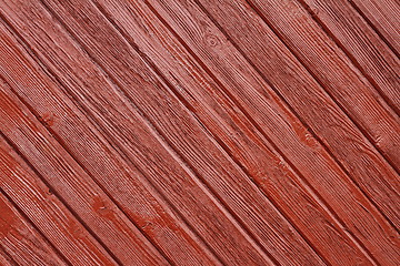 Image showing brown paited spruce planks