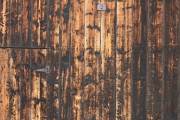 Image showing weathered fir planks on old house