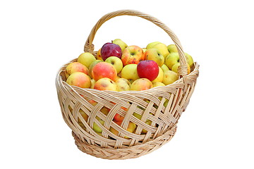 Image showing traditional basket full of apples