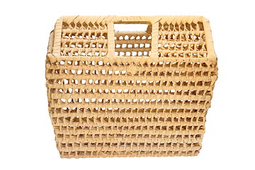 Image showing isolated wicker handmade bag