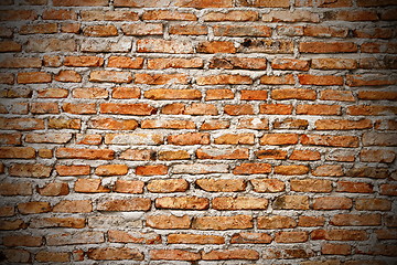 Image showing abstract red brick wall background