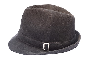 Image showing black fedora old hat