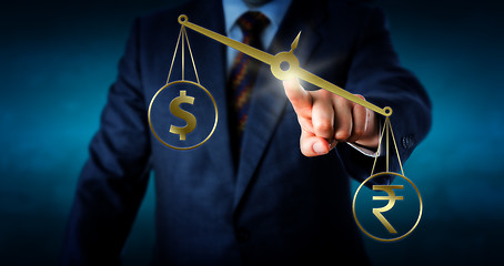 Image showing Indian Rupee Outbalancing The US Dollar