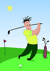 Image showing golf player