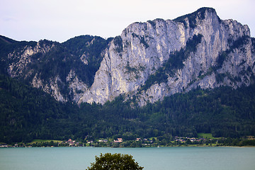 Image showing beautiful lake and mountain in Mondsee,Austria