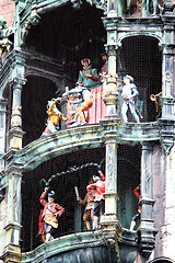 Image showing Glockenspiel on the city hall of Munich, Germany