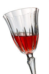 Image showing Red wine glass