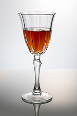 Image showing Red wine glass