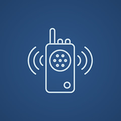 Image showing Radio set line icon.