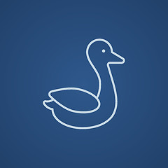 Image showing Duck line icon.