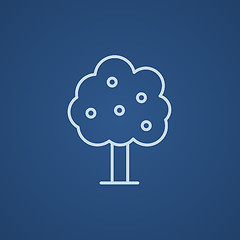 Image showing Fruit tree line icon.