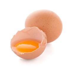 Image showing Raw eggs isolated on white