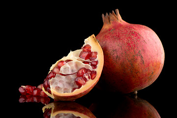 Image showing Ripe pomegranate fruit