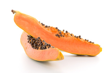 Image showing Slices of sweet papaya